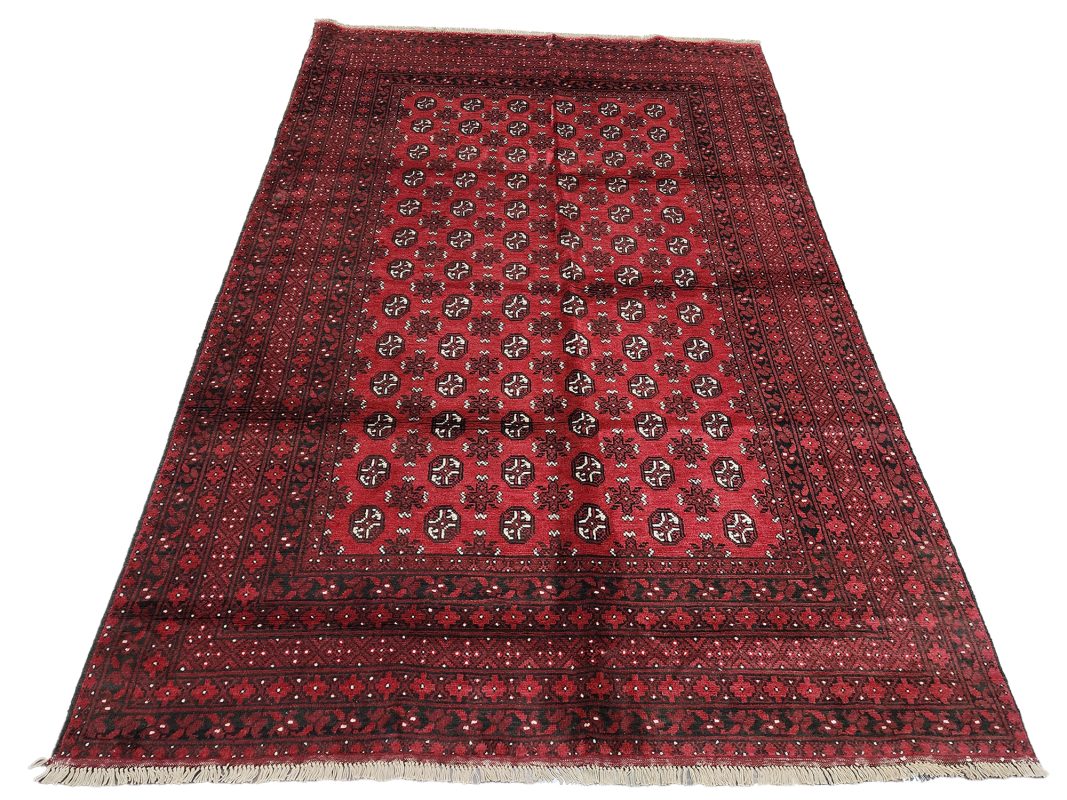 Red Afghan Handmade Carpet