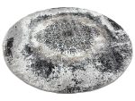 Machine Made Grey Round Carpet