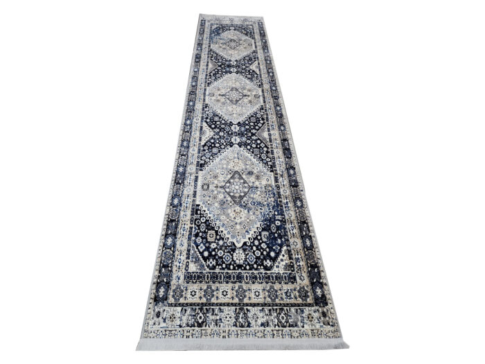 4 meter Grey and navy Runner