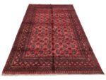 Red Afghan Handmade Rug