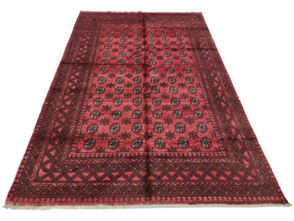Red Afghan Handmade Rug