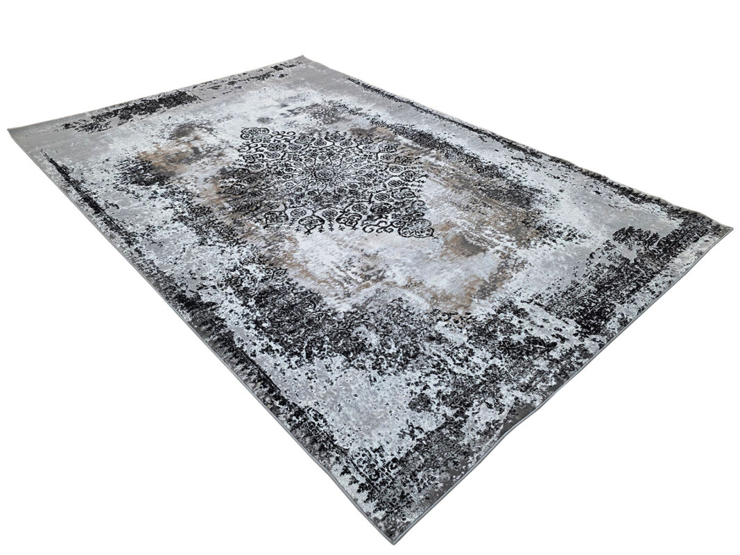 Grey And Black VIntage Carpet